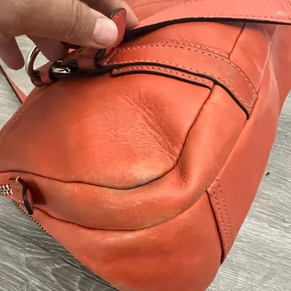 バッグ Vintage COACH SOHO Shoulder Bag orange Coach Vintage Soho Burnt Orange Leather Hobo Shoulder Bag